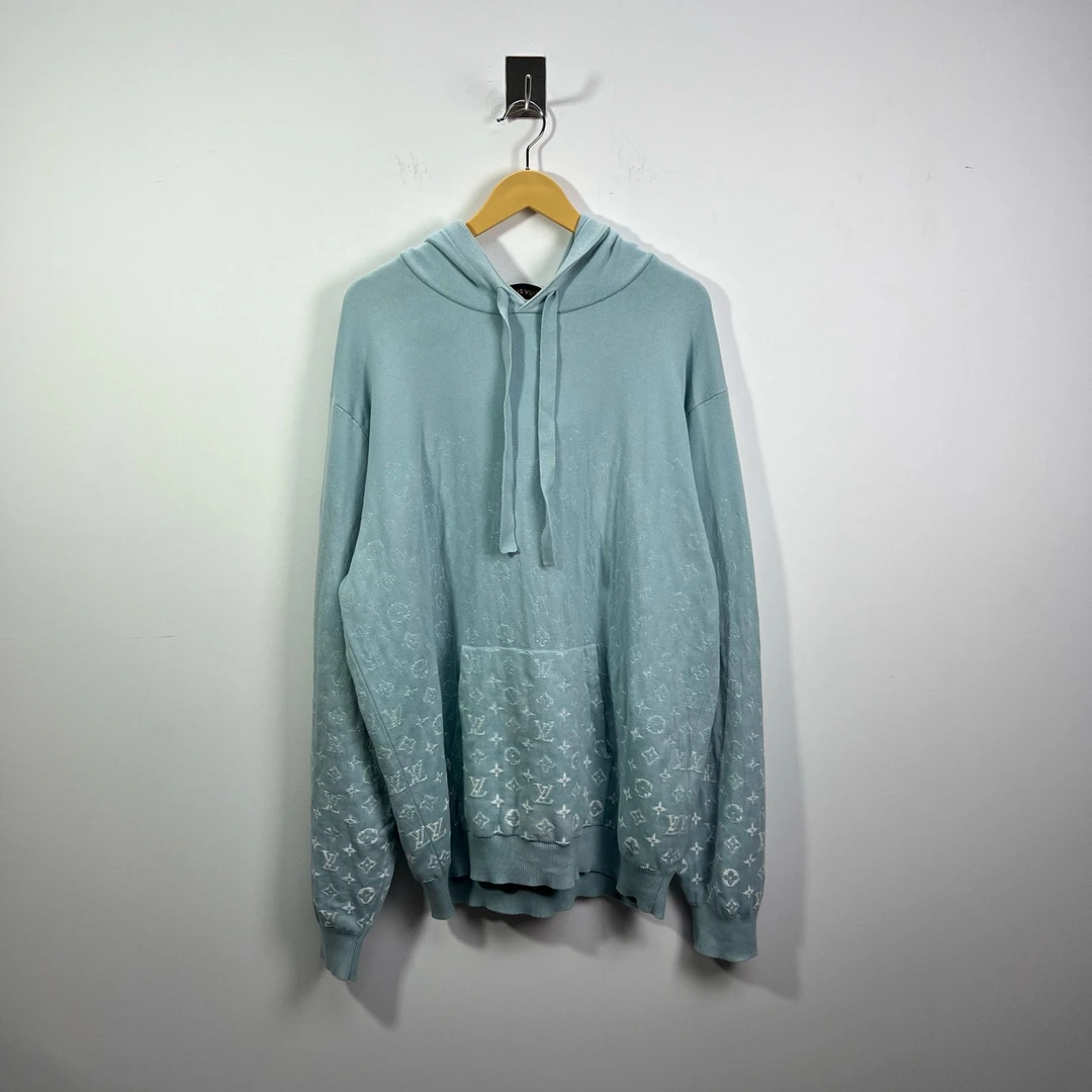 99新 LouisVuitton/路易威登 渐变满印连帽卫衣 准新 XXL码 #2264