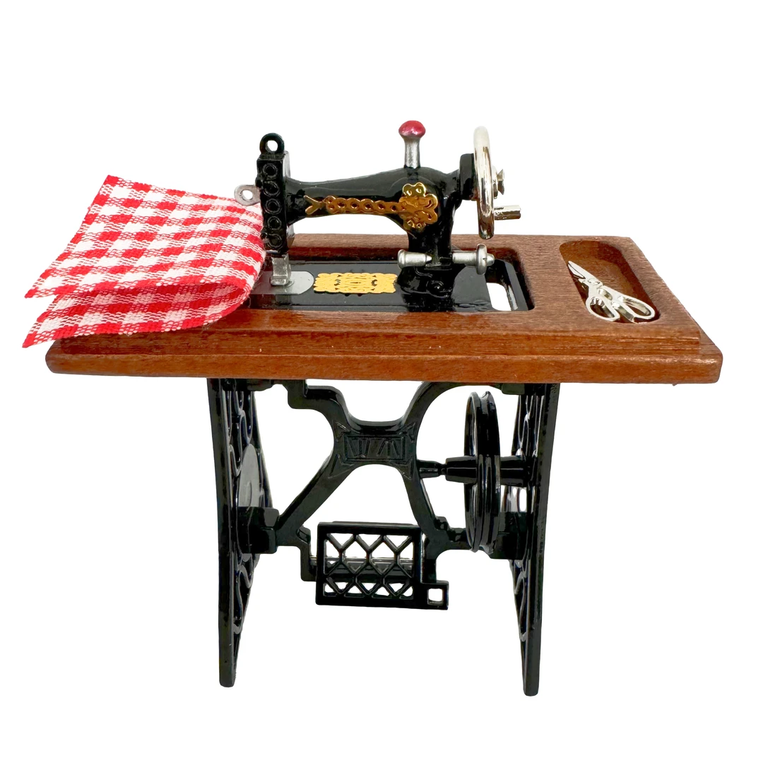 1：12室内玄关迷你小家居过家家娃用创意摆件老式家用工艺品复古