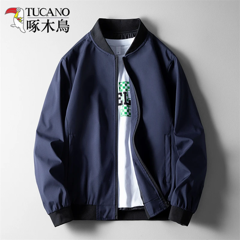 TUCANO/啄木鳥夹克男春秋款2023新款中青年棒球领短款休闲外套潮