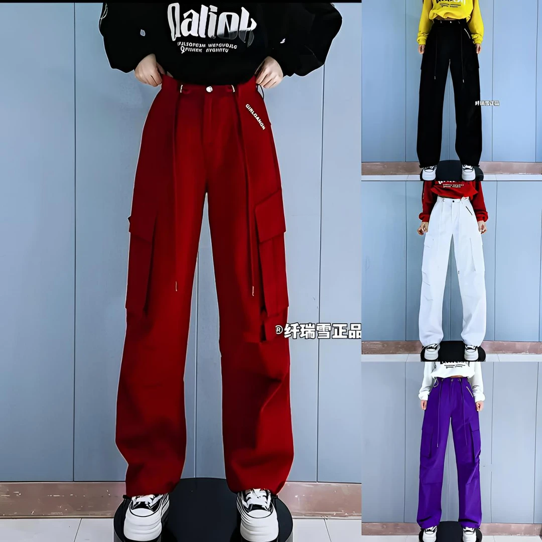 纤瑞雪430#工装裤秋季新品水洗棉工装裤时尚休闲