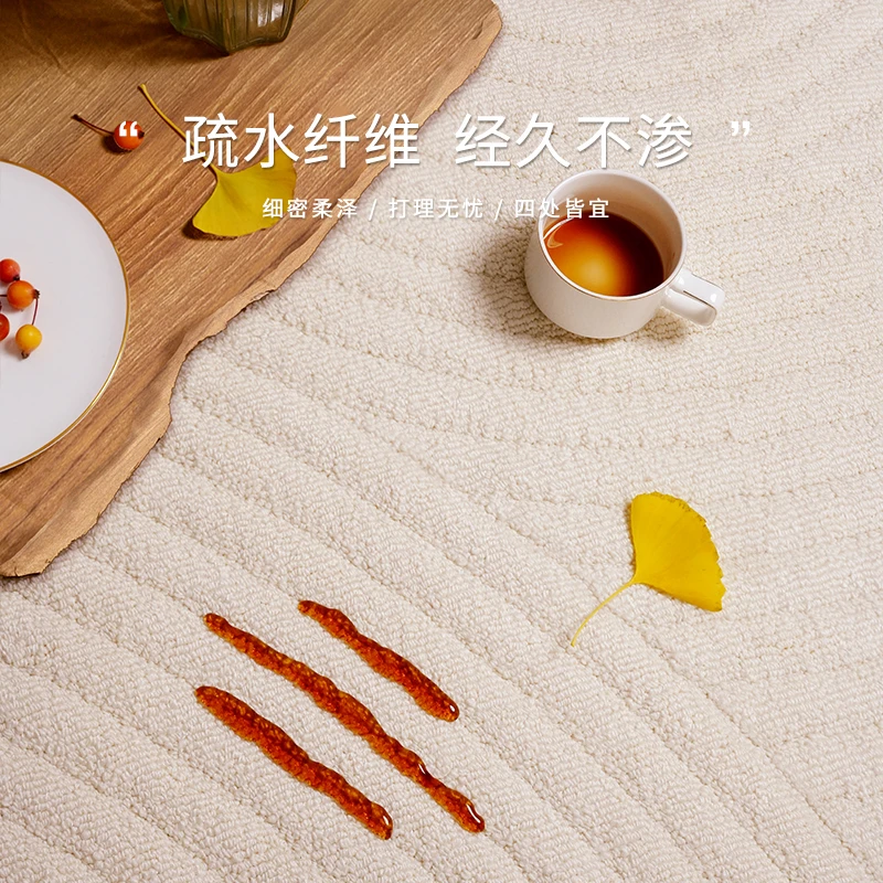 云锦防水防污网红地毯极简可擦免洗客厅房间卧室轻奢高级2024新款
