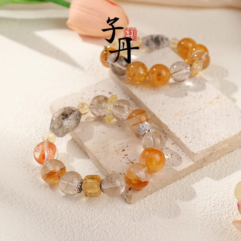 【蜜棠珠宝】黄胶花银发配比手串（多样性发/发一串）C5-338