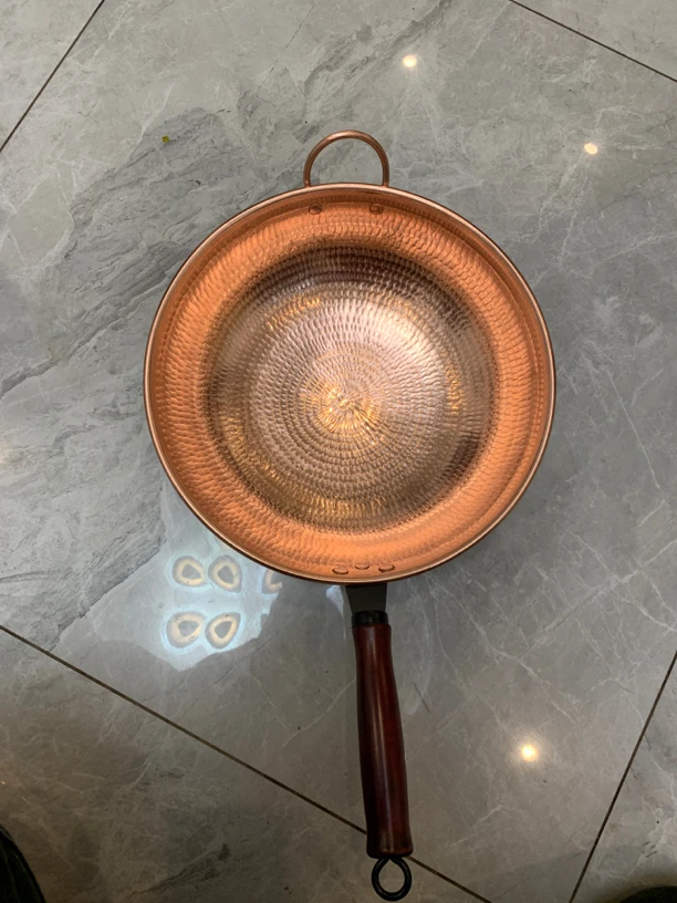 纯手工燃气紫铜炒锅