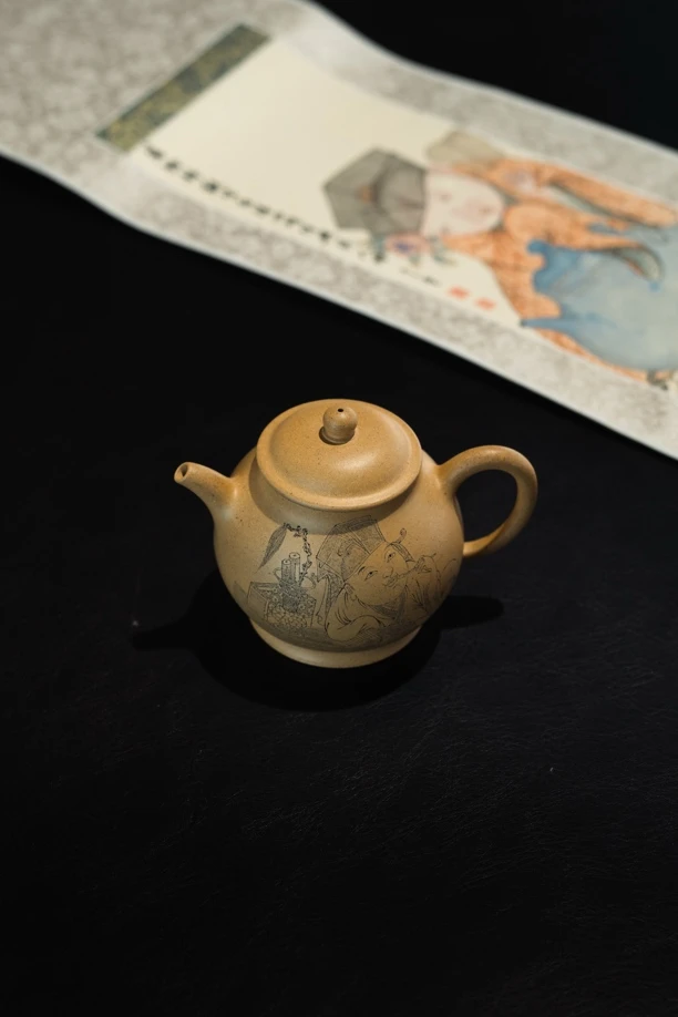 青牧山房——张重庆《静观》本山绿泥 180cc全手工紫砂壶