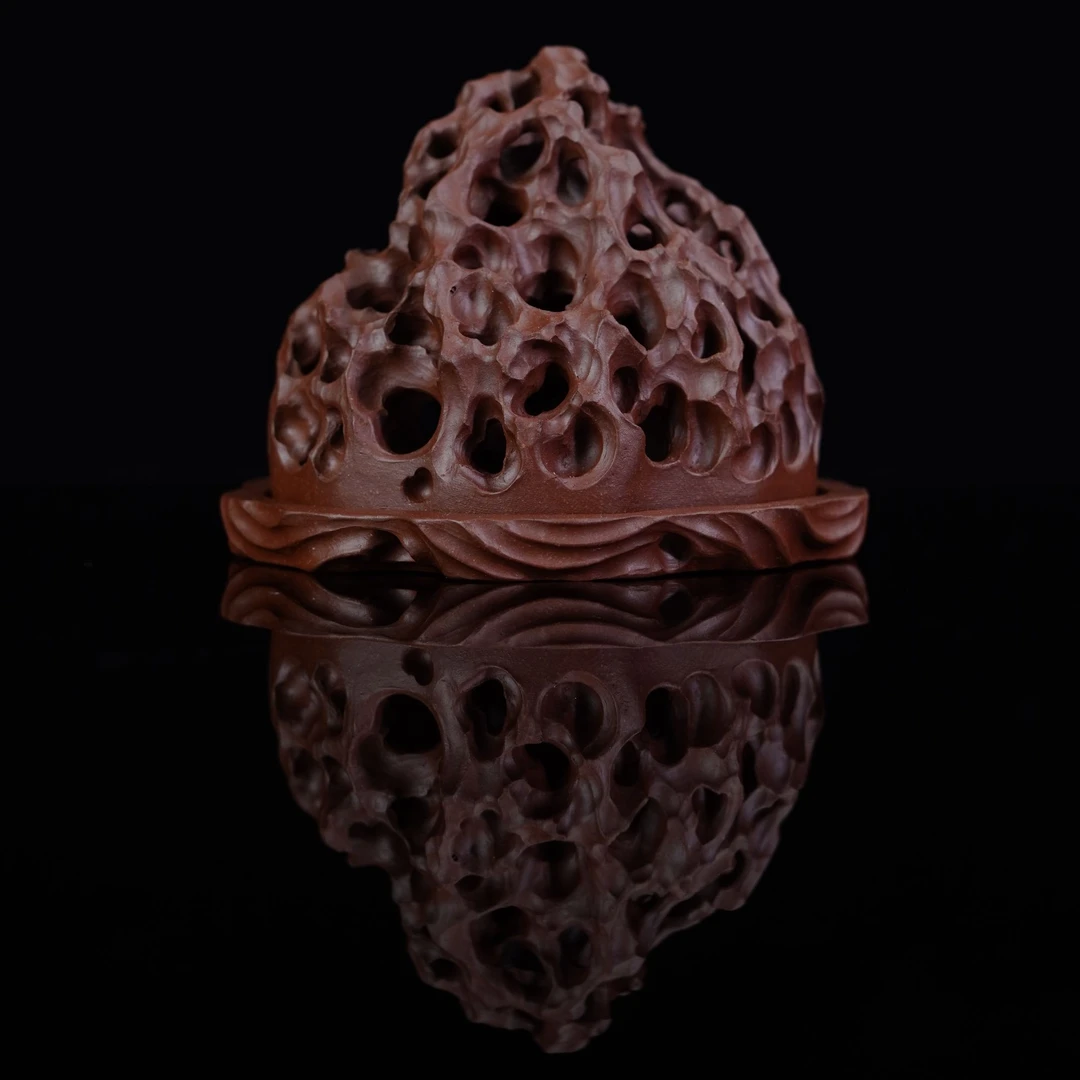 莫逐陶社 太湖石香炉 《案上云烟》 紫泥