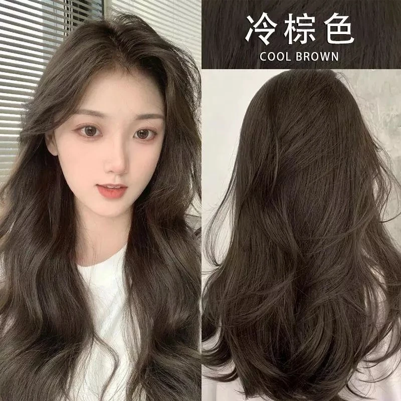 【买1送1】冷棕色染发剂纯自己在家染发膏泡泡植物家用男女免漂