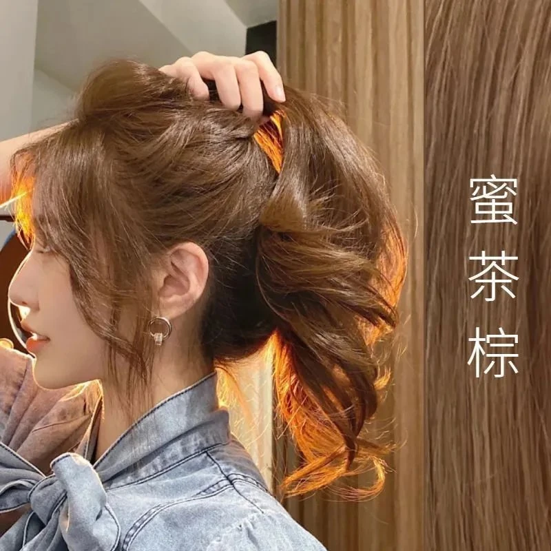 网红染发膏蜜茶棕色2024流行色冷棕色自己在家染发膏女显白不伤发