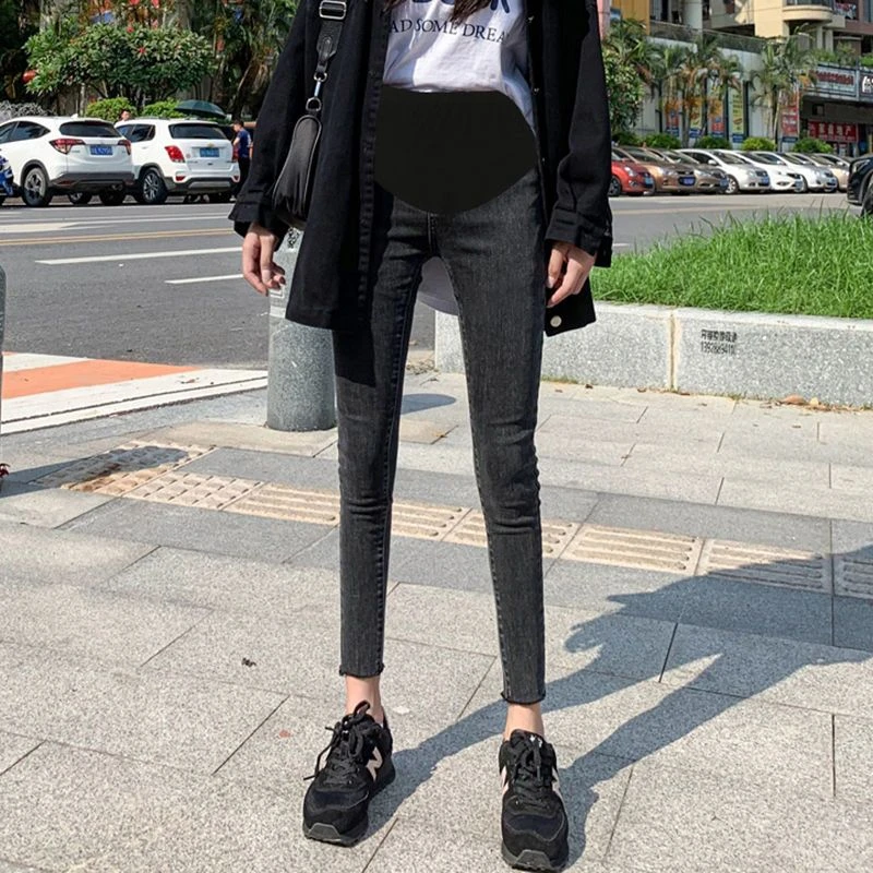 孕妇牛仔裤春秋铅笔裤托腹裤外穿休闲打底裤潮妈显瘦孕妇装