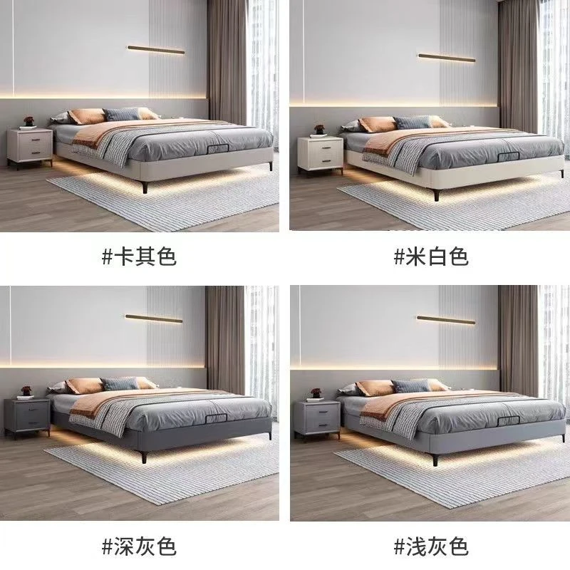 榻榻米全实木排骨架家用小户型1.2米床头无靠背酒店家具悬浮床