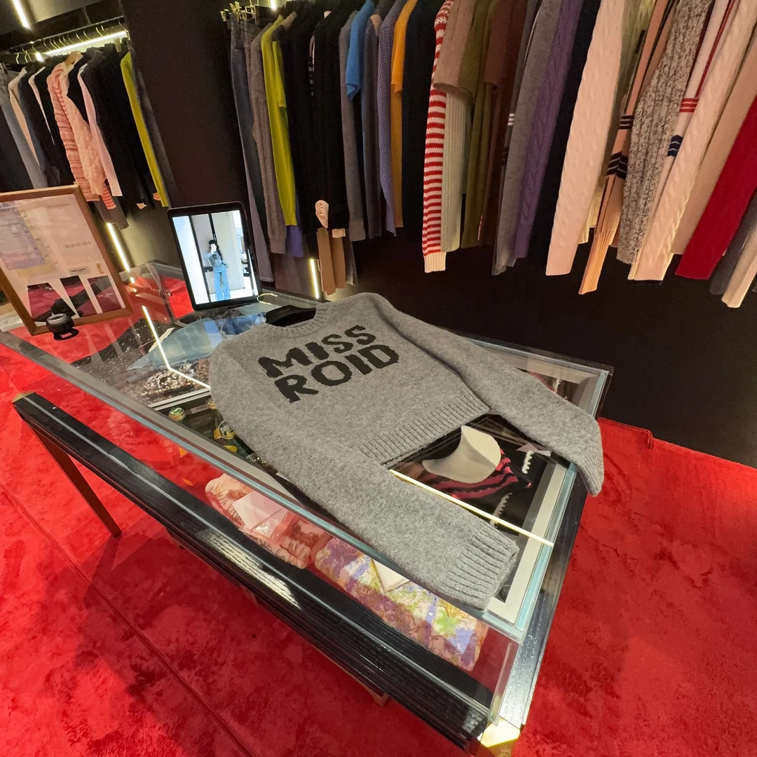 HM 24/FW Miss系灰色羊绒混纺针织衫#1101上新#