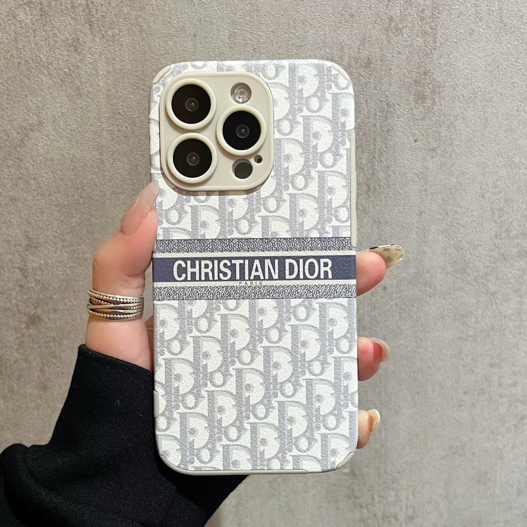 潮牌小羊皮D家轻薄适用苹果14Pro手机壳全包11奢华iPhone15保护套