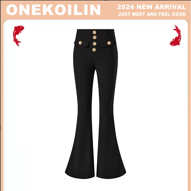 &&OneKoilin“高知裤”加厚加绒气质修身显腿长裤子 GZK