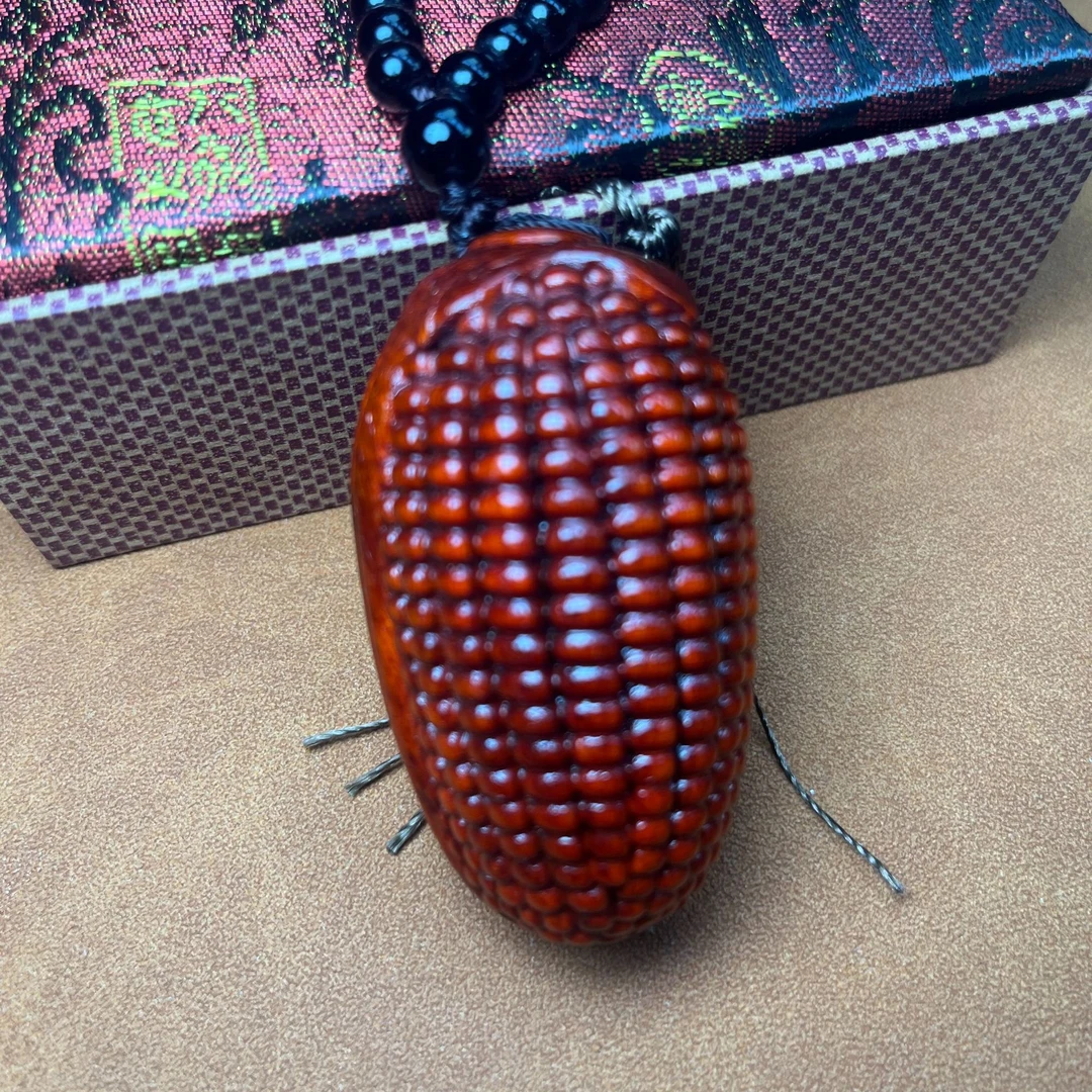 沉水紫檀金玉满堂手把件65*36