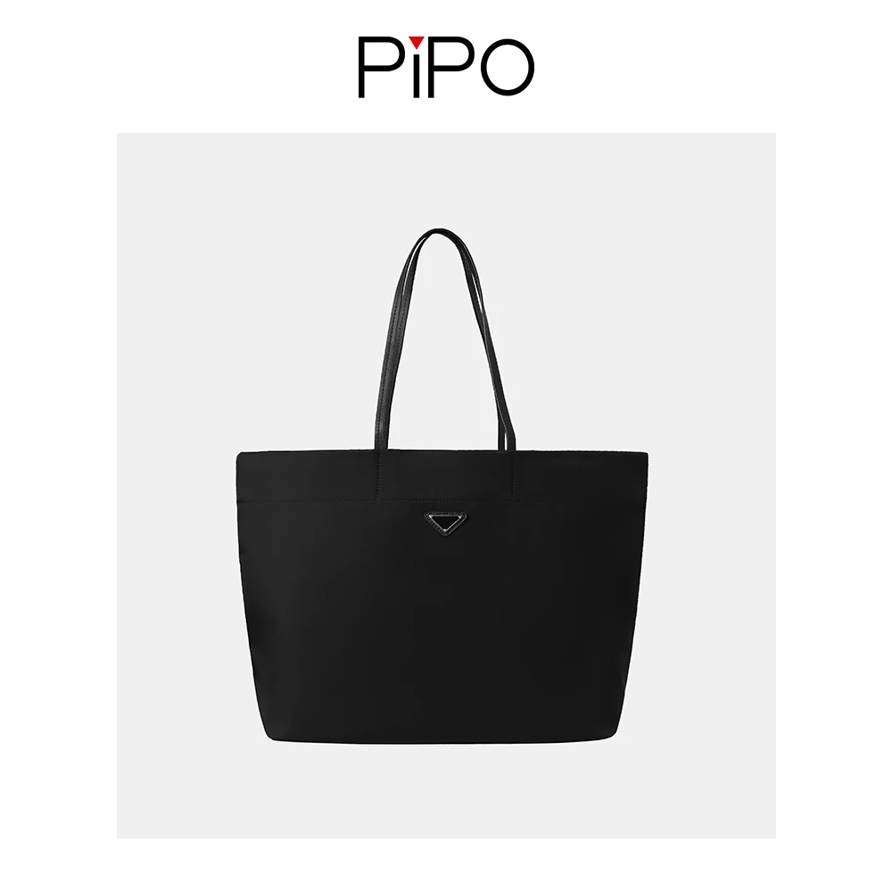 【现货】【PIPO】经典时尚简约黑色女士托特包DD31HH101帽