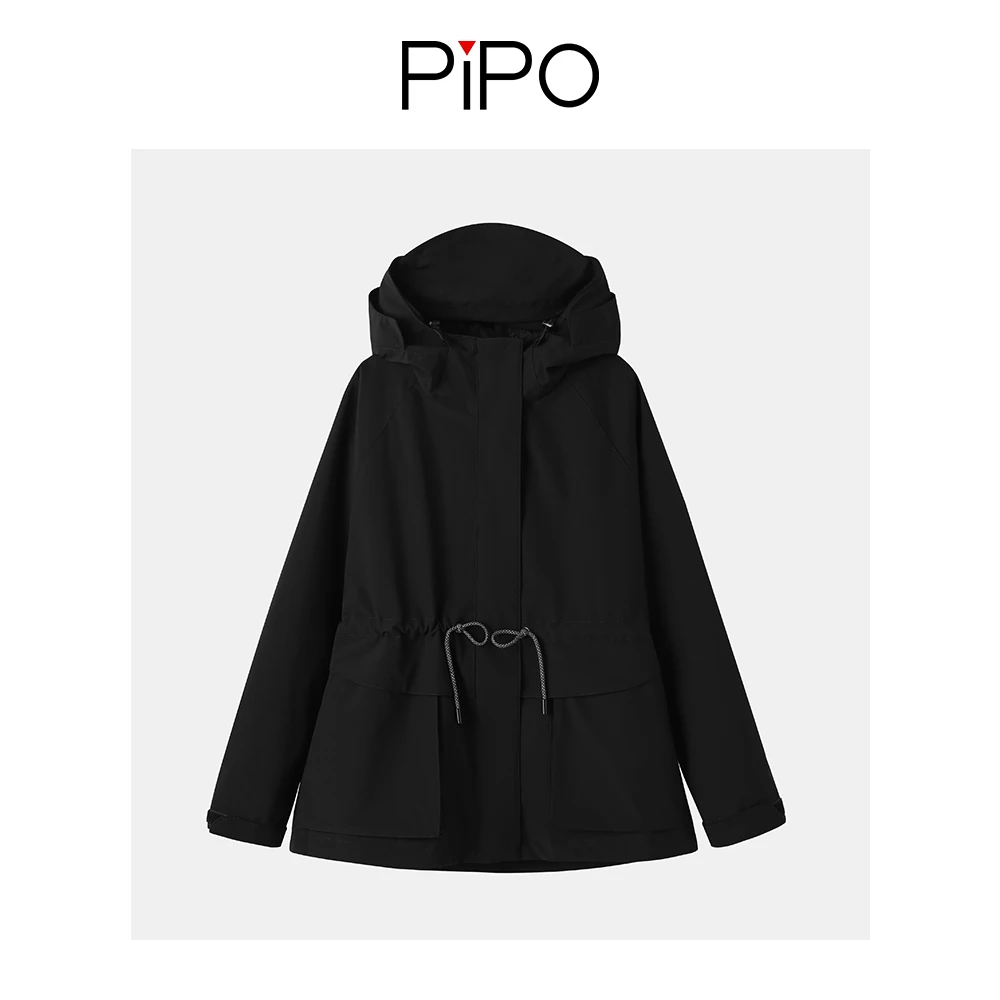 【PIPO】【月光】2023秋季新品纯色简约连帽时尚外套女士百搭DD33C611