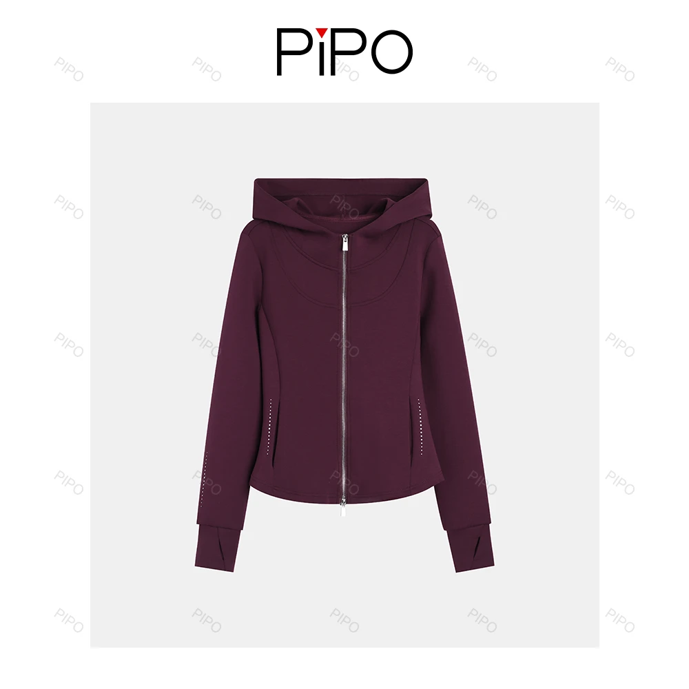 PIPO【现】【夜行衣】长袖连帽时尚休闲设计师潮流春秋女卫衣DDS3W005