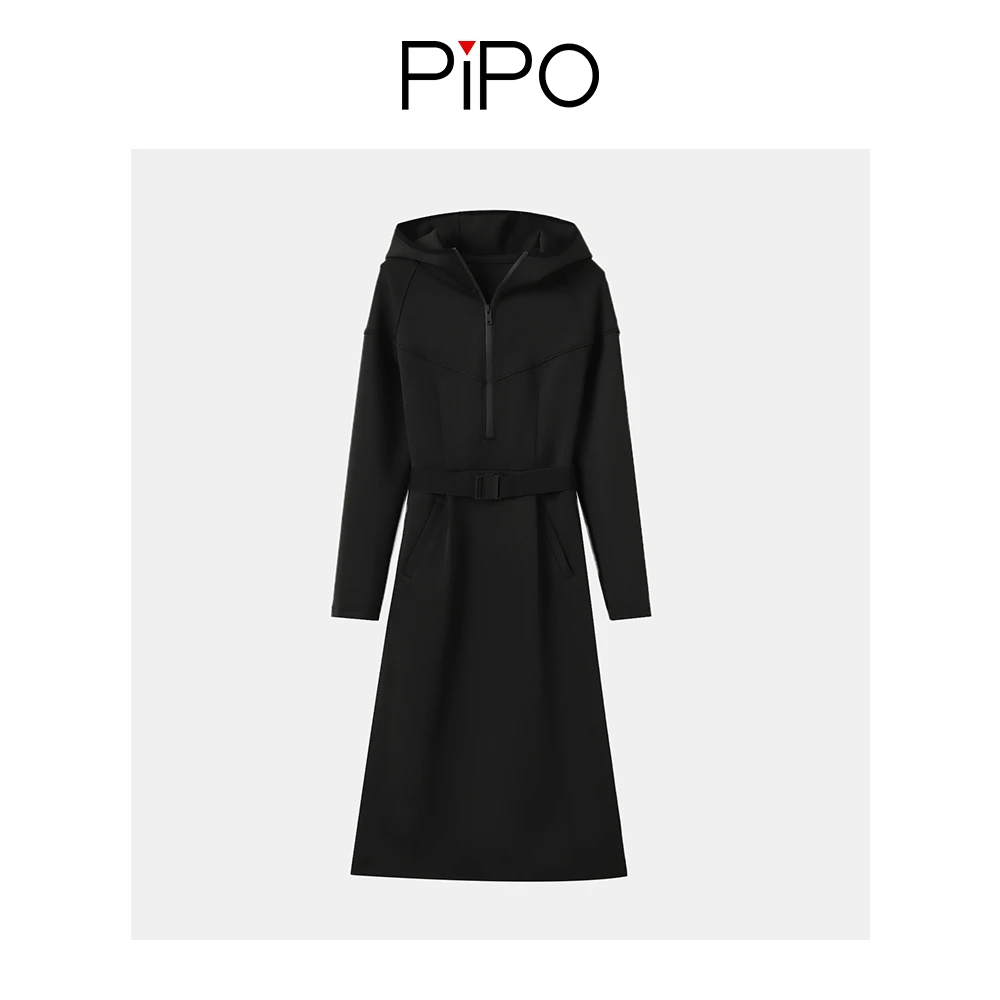 【现货】【PIPO】（拉*达）新升级空气层连帽显瘦连衣裙DD31L101