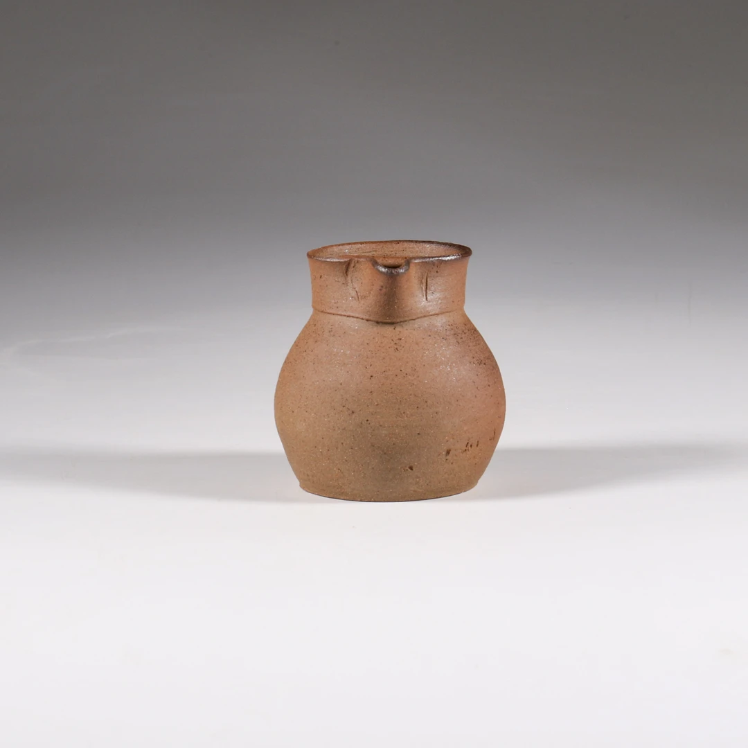 沙坝龙窑手工粗陶小号无把茶罐100ml左右 茶道 中式 柴窑