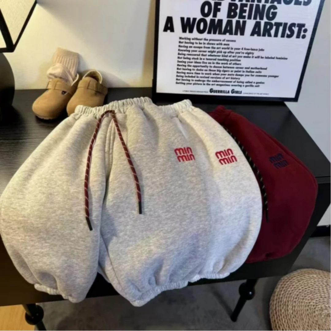 【现货清仓福利】儿童韩系刺绣卫裤秋冬男女宝宝新款束脚裤洋气潮裤