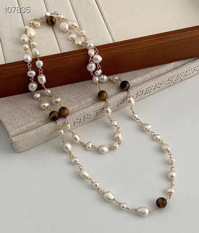 铜合金项链 阿媚工厂直销  项链大自然石B05