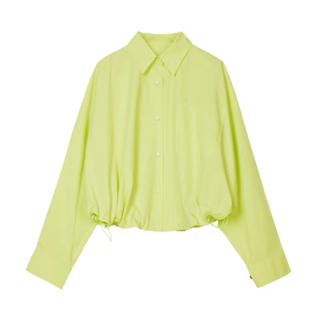 【老徐推荐】夏季休闲百搭纯色时尚短款衬衫 A0607-JSTT0157