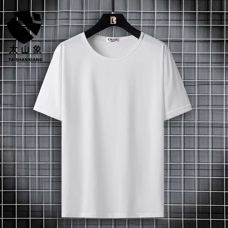 太山象2024秋新款T恤男士百搭宽松复古体恤衫休闲运动上衣isn短袖