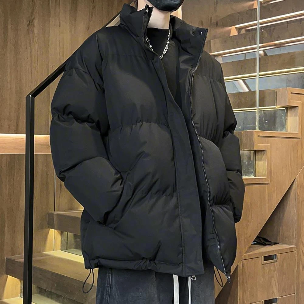 2024秋冬新款棉衣男士小棉袄加绒加厚款情侣百搭棉服立领保暖外套