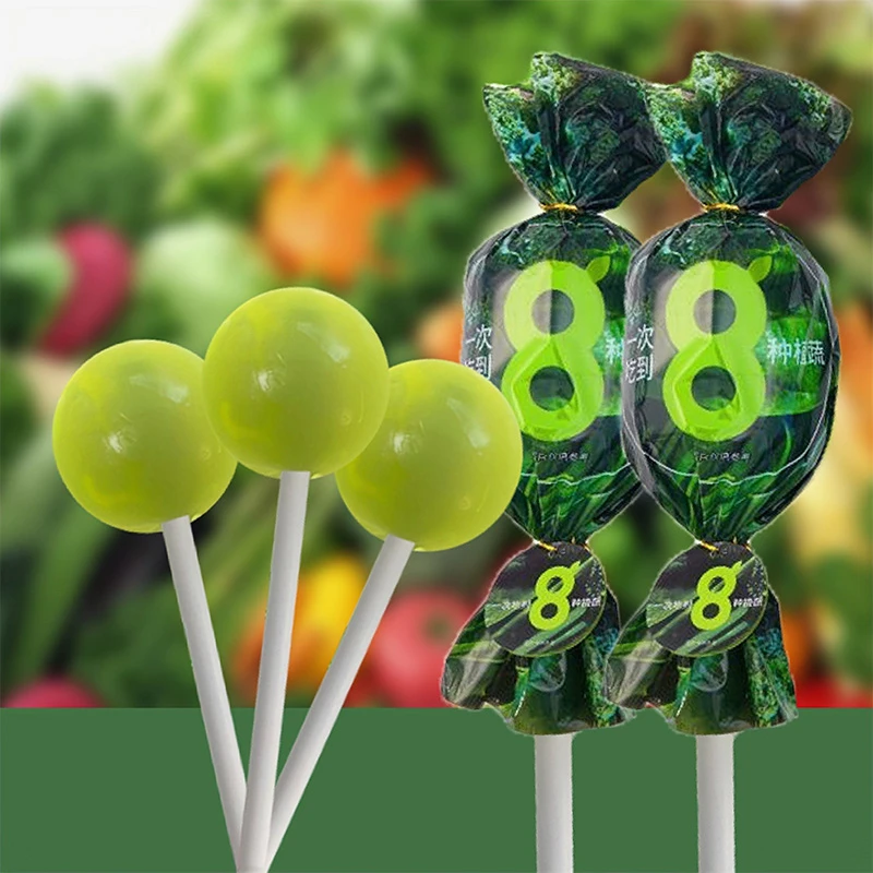 【健康怪兽】儿童无糖蔬菜棒棒糖含vc膳食纤维儿童水果维生素C糖果