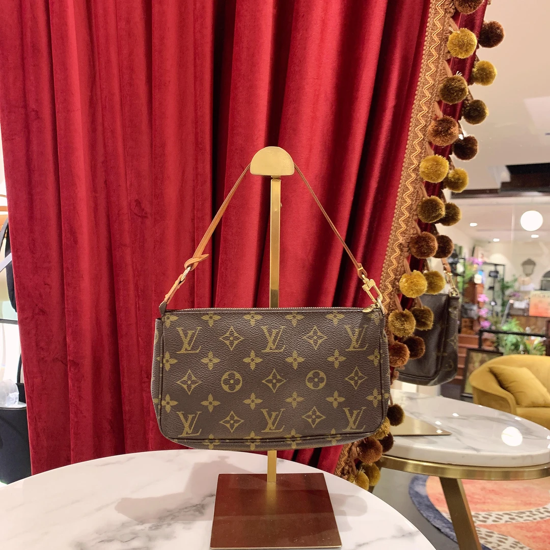 95新 LouisVuitton/路易威登 GGS大麻将老花金扣单肩/34813134
