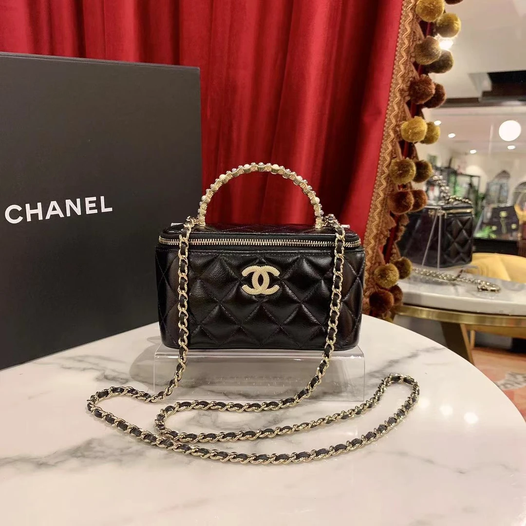 99新 Chanel/香奈儿 24P珍珠手柄长盒子黑金芯片款/58270531