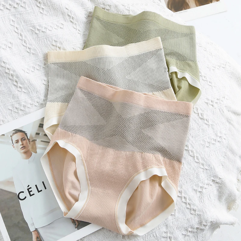 芬腾X黑绷带高腰内裤女强力收小肚子抗菌棉质裆暖宫保暖