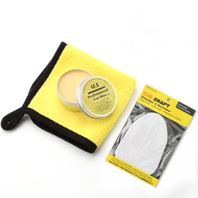 台球杆大头杆保养蜡杆蜡套装清洁抛光片九球杆枫木专业桌球用品