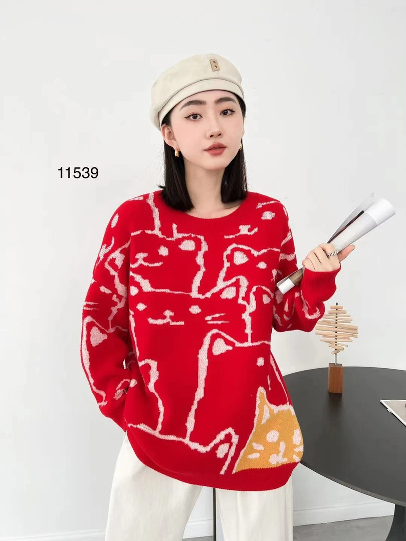 胖衣衣大码针织衫大红色喜庆款（72CM 150-230斤）很多款捡漏