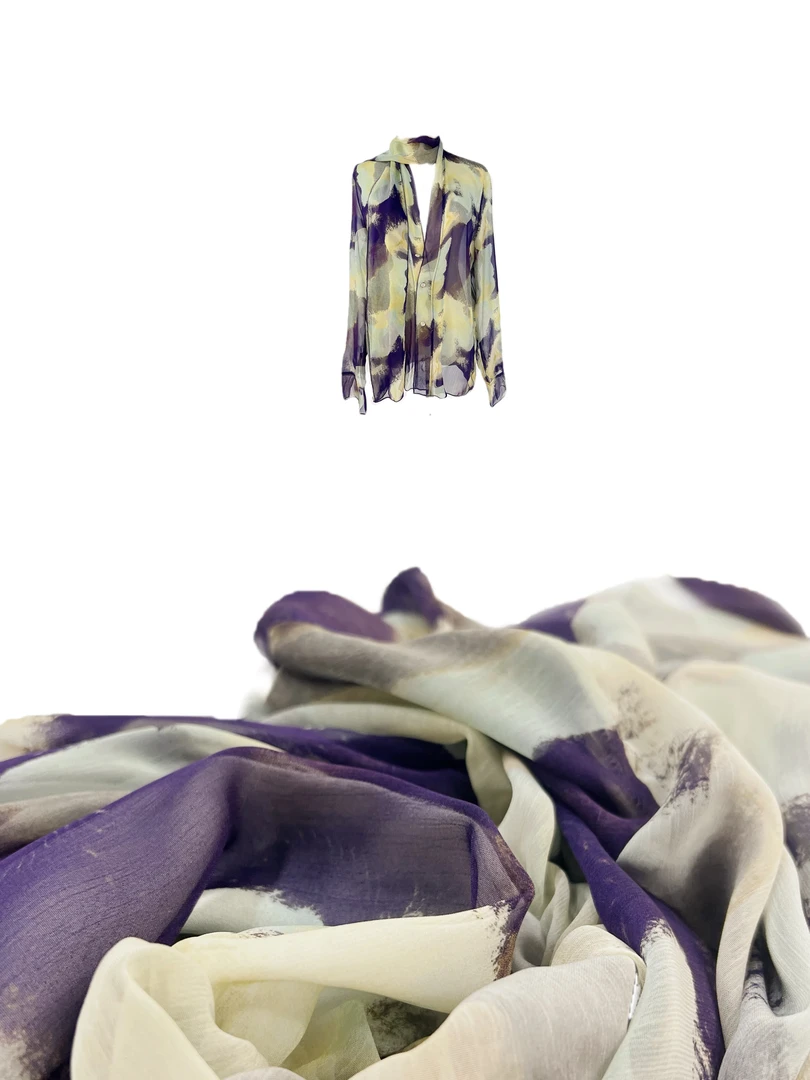 8089小众设计豹纹链条性感V领衬衫