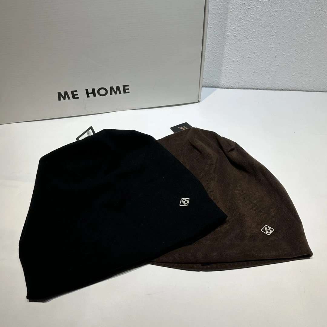 B字母针织堆堆帽欧美个性时尚秋冬冷帽氛围感韩系