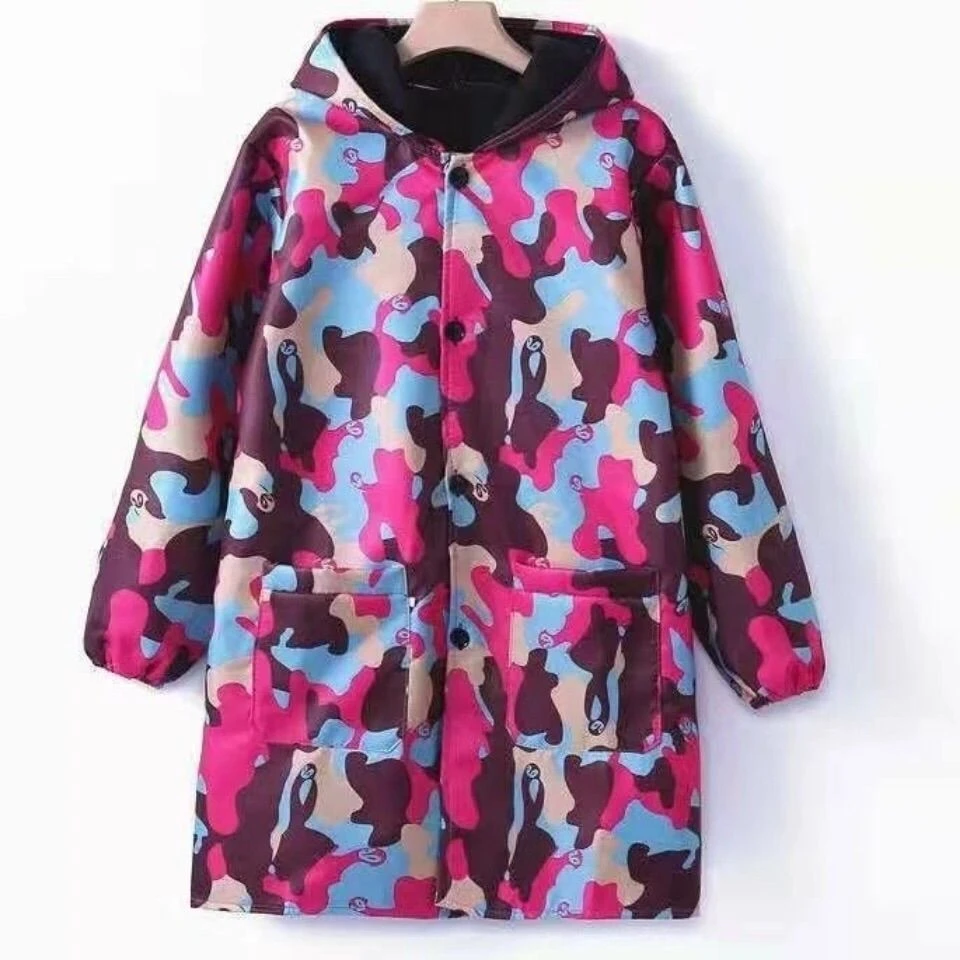 蓝大褂工作服加绒长袖工装防尘服防水防油罩衣搬运迷彩劳保服围裙