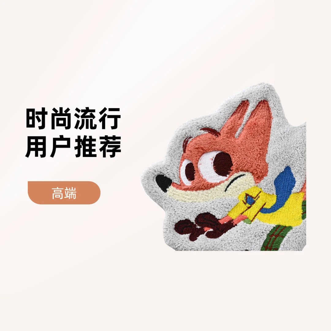 疯狂动物城珊瑚绒超吸水擦手巾不掉毛洗手巾擦手小毛巾一件代发