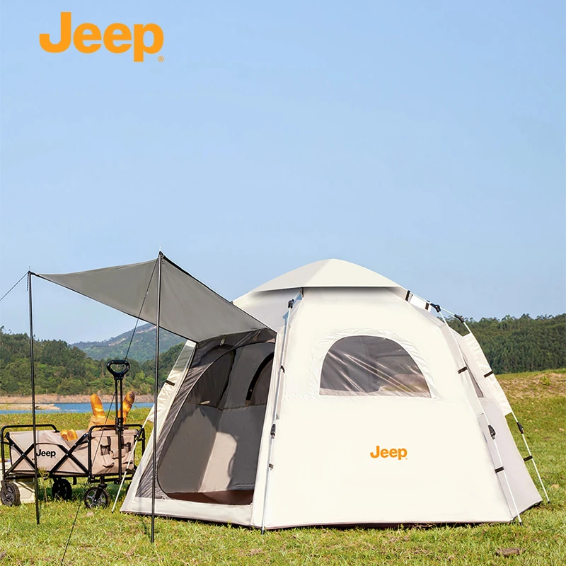 JEEP/吉普帐篷户外便携折叠野外露营野营装备野餐全自动防雨防水