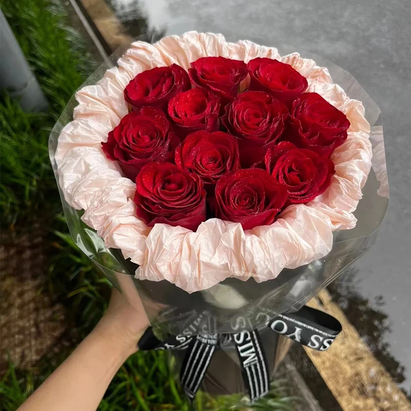 ♥【晚风遇见你】11枝冬日红玫瑰花束鲜花免费配送花店送花上门生日礼物鲜花订购同城配送小时达