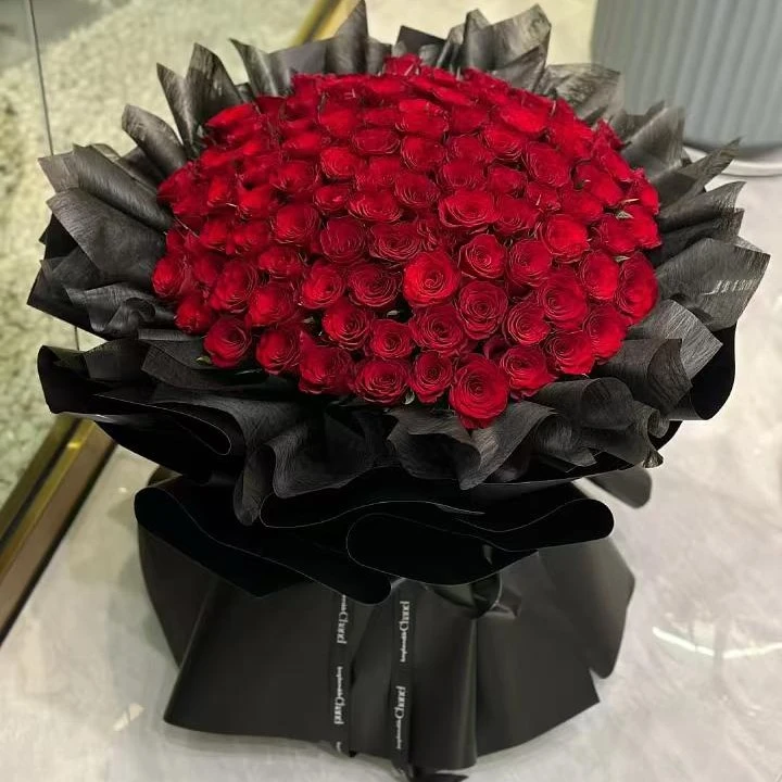 ♥【喜欢就去表白啊】99枝高原红红玫瑰花束求婚纪念日情人节送女友爱人告白花束鲜花同城配送小时达冬日