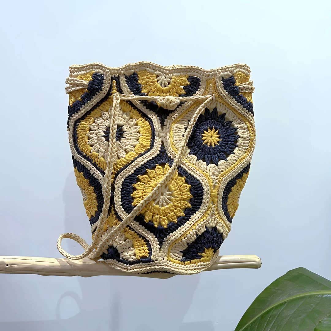 成品手工钩织包拉菲草包棉草包改价链接