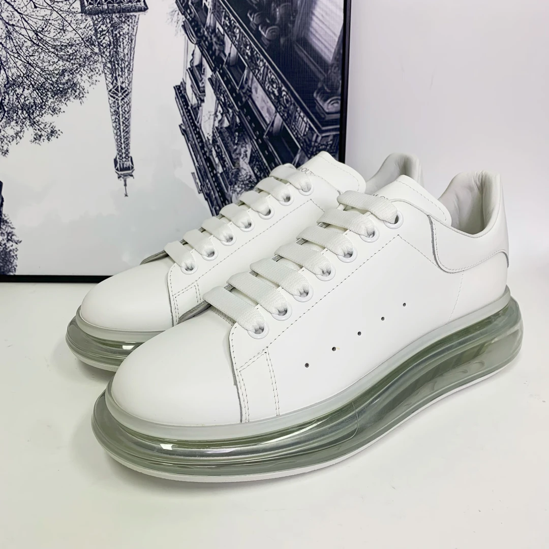 全新未使用 Alexander McQueen/亚历山大·麦昆 麦昆白色气垫板鞋