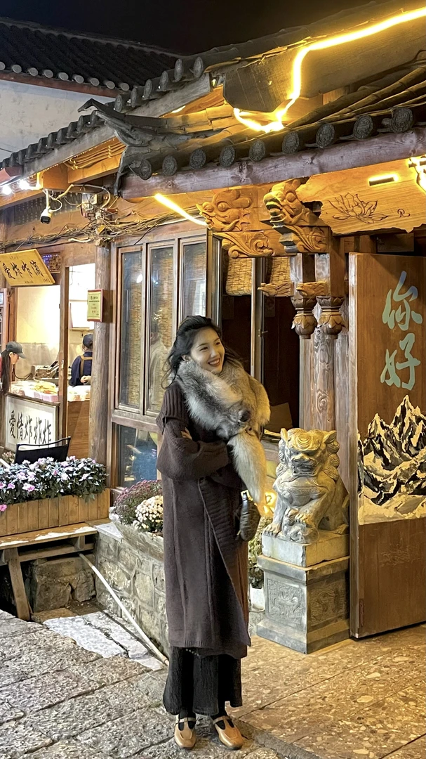 冬季时尚厚款极简风翻领中长款针织毛衣开衫外套厚款5369
