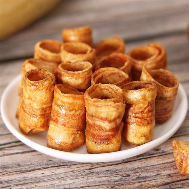 炭烤香蕉脆卷椒盐薄脆片果干碳烤香蕉片脆香酥办公室解馋休闲零食