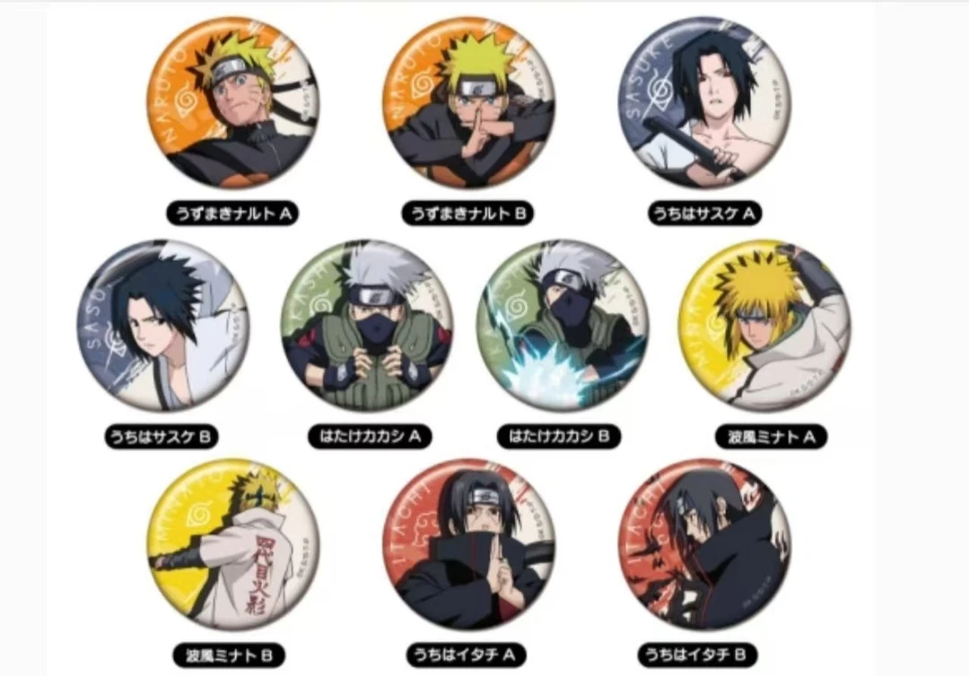 猫【拆盒】正版日谷《火影忍者B款TV绘角色系列徽章潮玩盲盒代拆