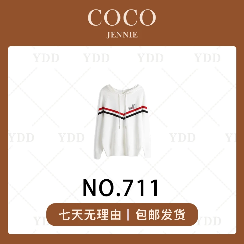 YDD-711  条纹小狗连帽