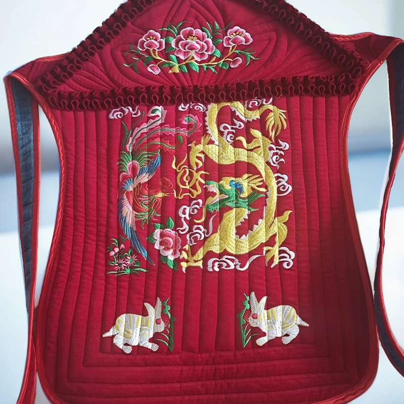 贵州宝宝背带龙凤花双面背带