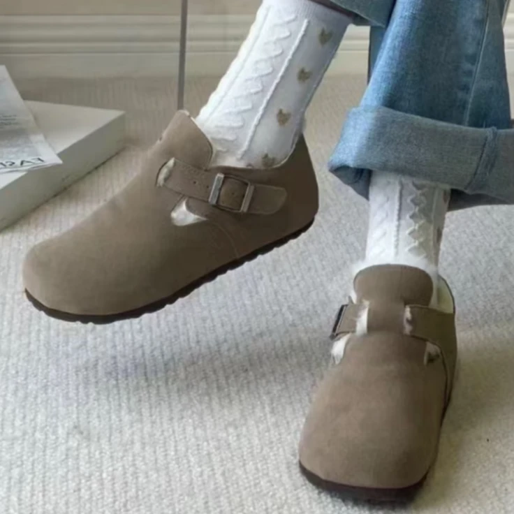 【2025早春新款】BK11-勃肯全包加绒单鞋秋冬新品