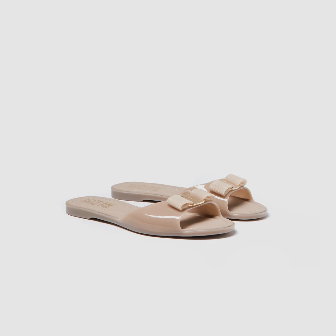 【牛油果色】766夏季新款时尚蝴蝶结百搭果冻拖鞋 休闲舒适软底外穿