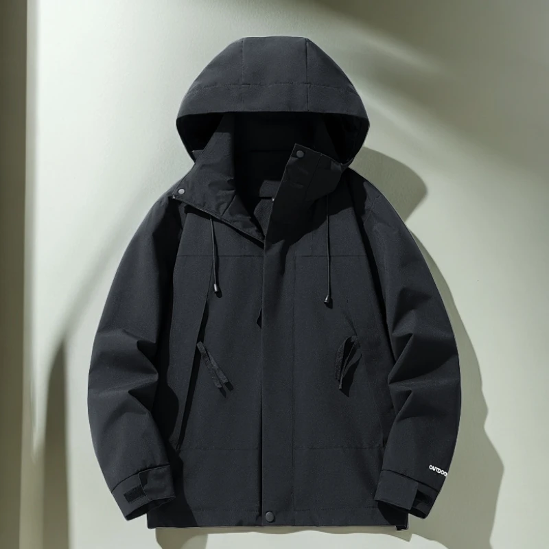 秋冬大码男装夹克冲锋衣户外运动夹克加大美式外套运动休闲宽松